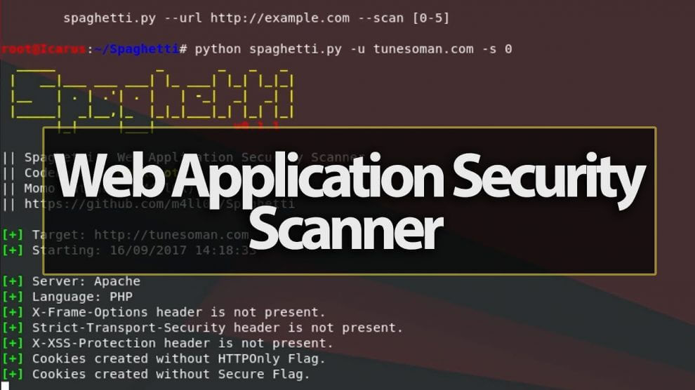 Spaghetti – Web Application Security Scanner – Kali Linux 2017.1 ...