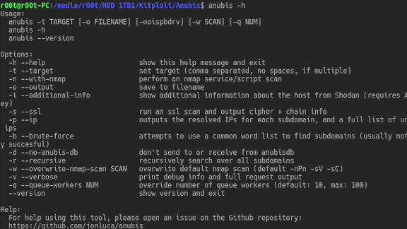 Anubis - Subdomain enumeration and information gathering tool in Kali Linux  - GeeksforGeeks