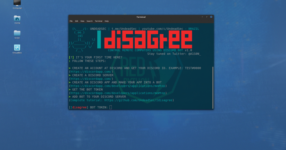 Idisagree Control Remote Computers Using Discord Bot Pentesttools