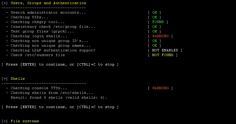 Lynis 2.6.5 - Security Auditing Tool for Unix/Linux Systems