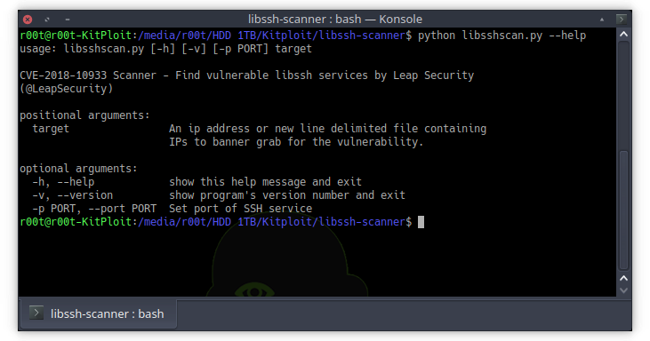LibSSH Scanner - Script To Identify Hosts Vulnerable To CVE-2018-10933