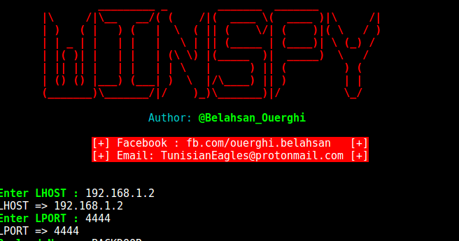 WinSpy - A Windows Reverse Shell Backdoor Creator With An Automatic IP Poisener