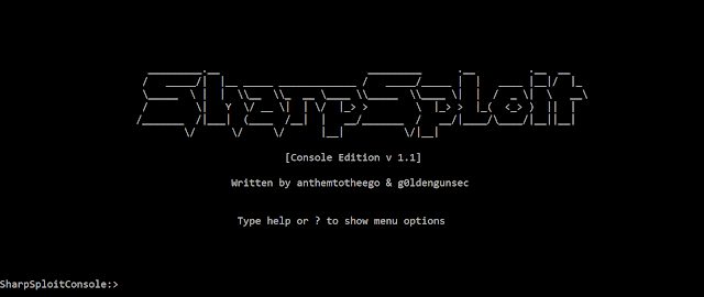 SharpSploitConsole - Console Application Designed To Interact With SharpSploit