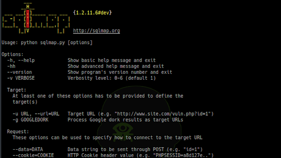 SQLMap v1.2.11 - Automatic SQL Injection And Database Takeover Tool