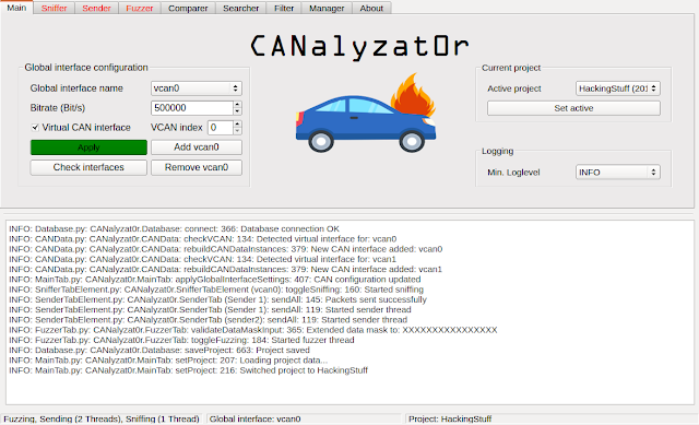 CANalyzat0r - Security Analysis Toolkit For Proprietary Car Protocols