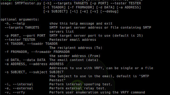 SMTPTester - Tool To Check Common Vulnerabilities In SMTP Servers