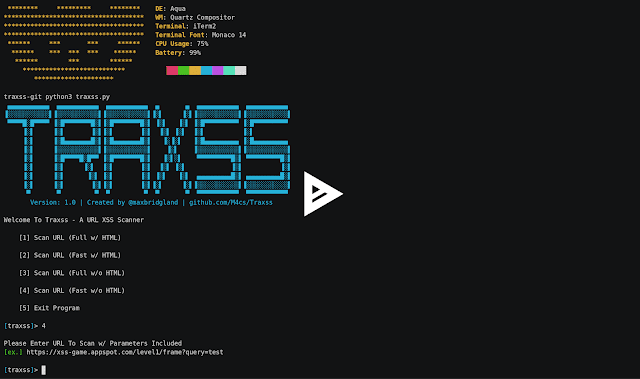 Traxss - Automated XSS Vulnerability Scanner