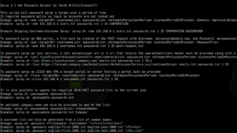 Spray - A Password Spraying Tool For Active Directory Credentials By Jacob Wilkin(Greenwolf)