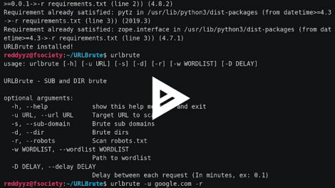 URLBrute - Tool To Brute Website Sub-Domains And Dirs