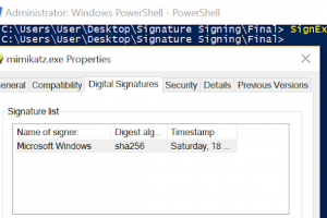 Digital Signature Hijack - Binaries, PowerShell Scripts And Information About Digital Signature Hijacking