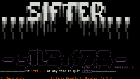 Sifter 7.4 - OSINT, Recon & Vulnerability Scanner