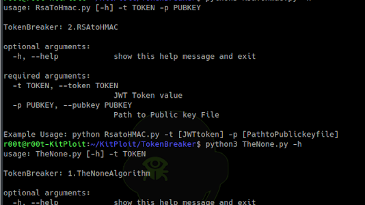 TokenBreaker - JSON RSA To HMAC And None Algorithm Vulnerability POC