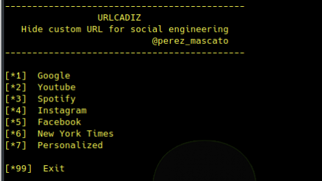 URLCADIZ - A Simple Script To Generate A Hidden Url For Social Engineering