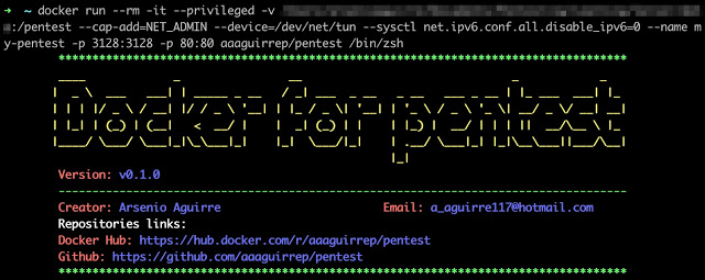 Docker for Pentest - Image With The More Used Tools To Create A Pentest Environment Easily And Quickly
