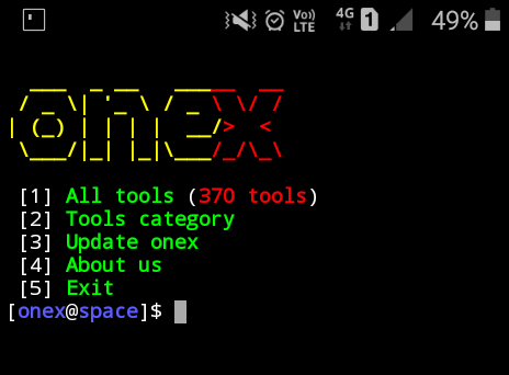 Onex - A Library Of Hacking Tools For Termux And Other Linux Distributions