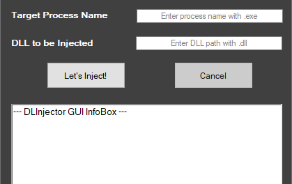 DLInjector-GUI - DLL Injector Graphical User Interface