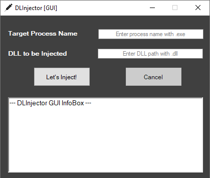 DLInjector-GUI - DLL Injector Graphical User Interface