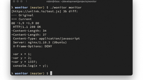 Wonitor - Fast, Zero Config Web Endpoint Change Monitor