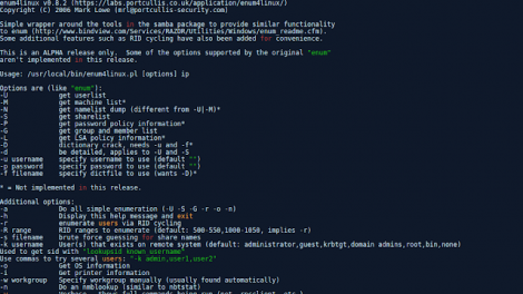 Enum4Linux - A Linux Alternative To Enum.Exe For Enumerating Data From Windows And Samba Hosts