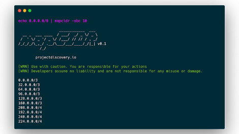 mapCIDR - Small Utility Program To Perform Multiple Operations For A Given subnet/CIDR Ranges