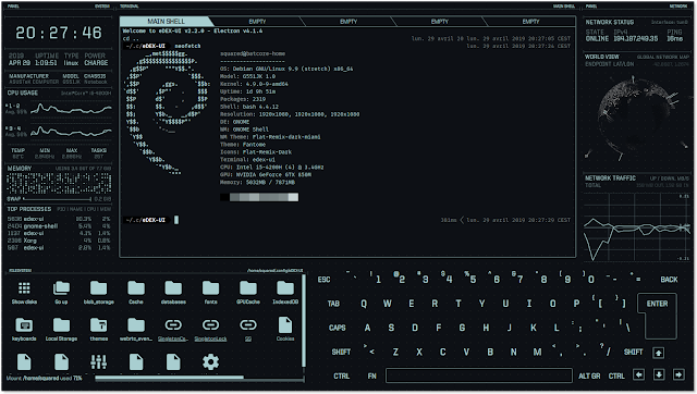 eDEX-UI - A Cross-Platform, Customizable Science Fiction Terminal Emulator With Advanced Monitoring &Touchscreen Support