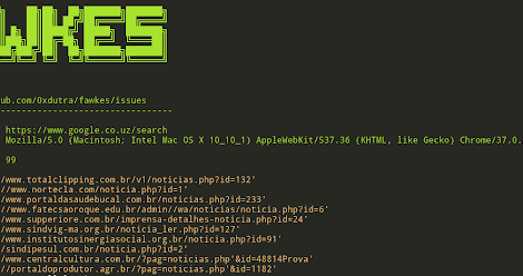 Fawkes - Tool To Search For Targets Vulnerable To SQL Injection (Performs The Search Using Google Search Engine)