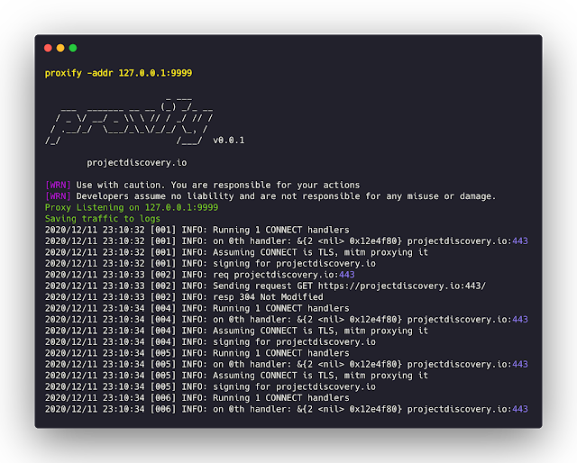 Proxify - Swiss Army Knife Proxy Tool For HTTP/HTTPS Traffic Capture, Manipulation, And Replay On The Go