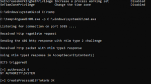 RogueWinRM - Windows Local Privilege Escalation From Service Account To System